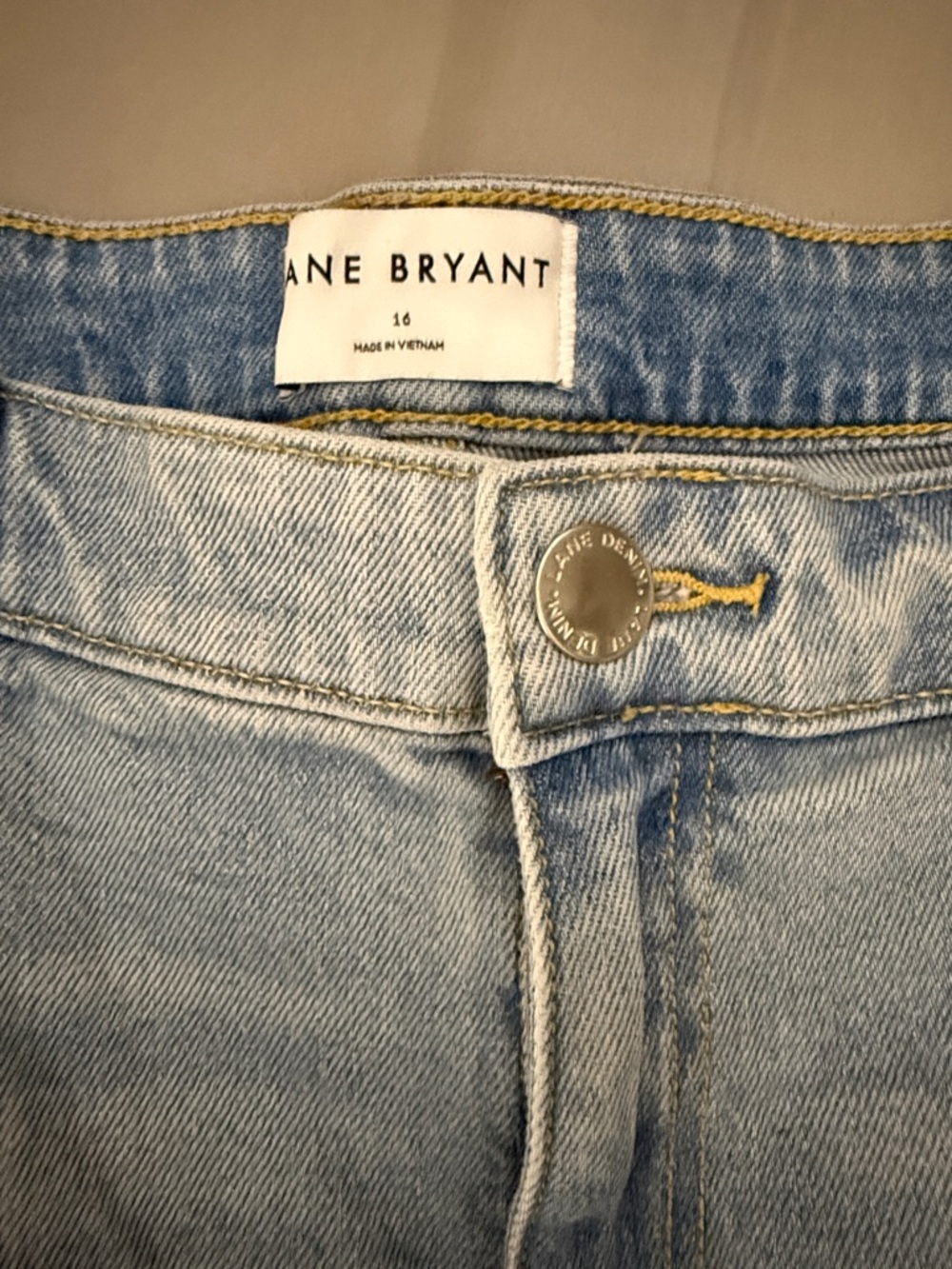 Lane Bryant Light Blue Denim Shorts with Button Front - Picture 2 of 7